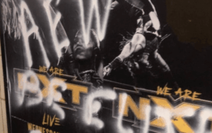 AEW Fan Vandalizes WWE NXT Advertisement On NYC Subway