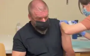 Triple H Takes His Second COVID-19 Vaccination Shot