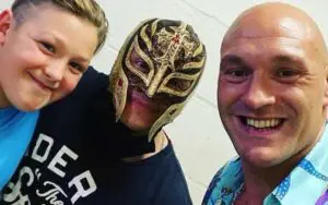 Tyson Fury Backstage At WWE WrestleMania Backlash