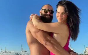 Miro Visits Water World With Wife CJ Perry