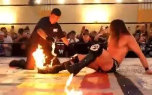 Joey Janela Sets Foot On Fire In Epic Botch During GCW Pay-Per-View Joey Janela Sets Foot On Fire In Epic Botch During GCW Pay-Per-View