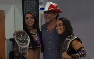 Cora Jade & Roxanne Perez Pose With Shawn Michaels After Big Title Win At NXT Great American Bash