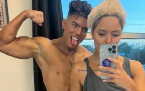 Sammy Guevara & Tay Conti Show Off Their Wedding Tan Lines In Mirror Photo Drop