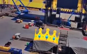 First Photos Of WWE Crown Jewel Stage Construction Revealed