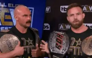 AEW & FTR Called Out for Carrying Around "A Bunch of Belts that Mean Nothing"
