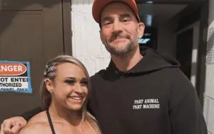 CM Punk Backstage At Impact Wrestling Television Taping Event