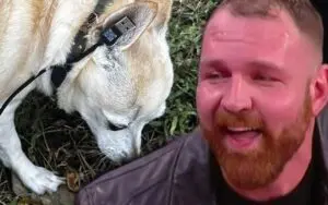 Jon Moxley Takes His Pooch for a Stroll with USB Cord Jon Moxley Takes His Pooch for a Stroll with USB Cord