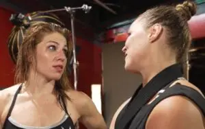 Ronda Rousey Captured Having Strange Conversation With Marina Shafir After ROH Debut Ronda Rousey Captured Having Strange Conversation With Marina Shafir After ROH Debut