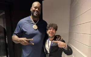 Tony Khan Links Up With Shaquille O'Neal During Super Bowl LVIII