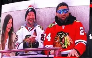 CM Punk Spotted with Jey Uso & Jackie Redmond at NHL Game in Chicago