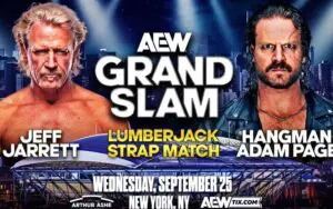 Hangman Page vs. Jeff Jarrett Lumberjack Strap Match Confirmed for AEW Collision Grand Slam Hangman Page vs. Jeff Jarrett Lumberjack Strap Match Confirmed for AEW Collision Grand Slam