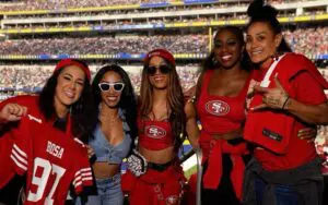 Mercedes Moné, Bayley, and Fellow Wrestlers Watch 49ers vs. Rams Showdown
