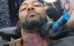 Swerve Strickland Shows Off New Neck Tattoo
