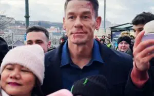 John Cena Stops Filming Covered in Fake Blood to Take Photos With Fans John Cena Stops Filming Covered in Fake Blood to Take Photos With Fans