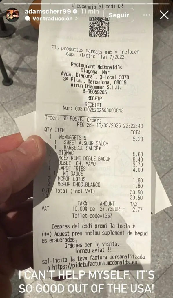 Braun Strowman Flexes Insane McDonald's Order in Barcelona