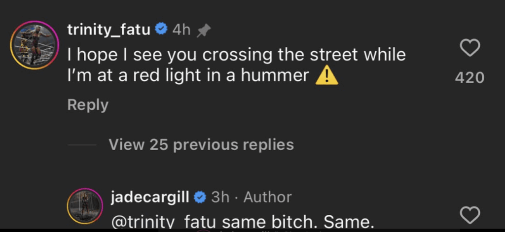 Naomi Threatens to Run Over Jade Cargill With a Hummer in Wild Instagram Exchange