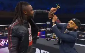 Swerve Strickland Brings Samantha Irvin Into Ricochet Feud & Stabs Him With Scissors During 3/5 AEW Dynamite