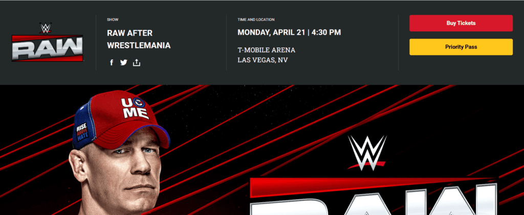 John Cena Advertised for WWE RAW After WrestleMania 41 in Las Vegas