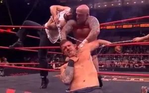 Northern Armory Choke Out Steve Maclin With Chain After TNA Rebellion Title Match