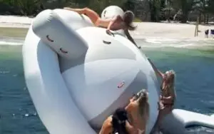 Maxxine Dupri Wipes Out in Inflatable Accident with Liv Morgan and Tiffany Stratton