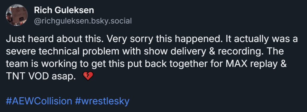 Warner Bros. Discovery Exec Addresses AEW Collision Cut-Off