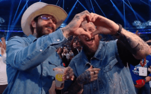 Jelly Roll & Post Malone Spotted At WWE Clash in Paris