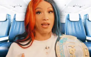 Mercedes Moné Struggles to Lift 70 Pounds of Belts to Early Flights Mercedes Moné Struggles to Lift 70 Pounds of Belts to Early Flights