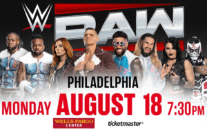 WWE Starts Loading Card For 8/18 RAW In Philadelphia