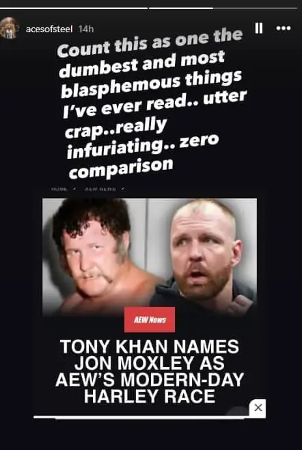 Ace Steel Blasts Tony Khan for Comparing Jon Moxley to Harley Race