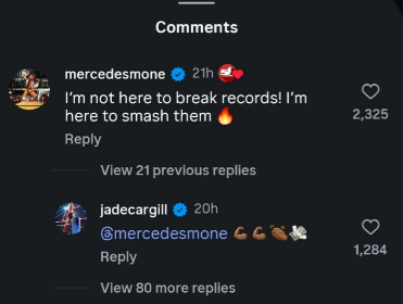 Jade Cargill Reacts to Mercedes Moné Surpassing Her TBS Championship Record