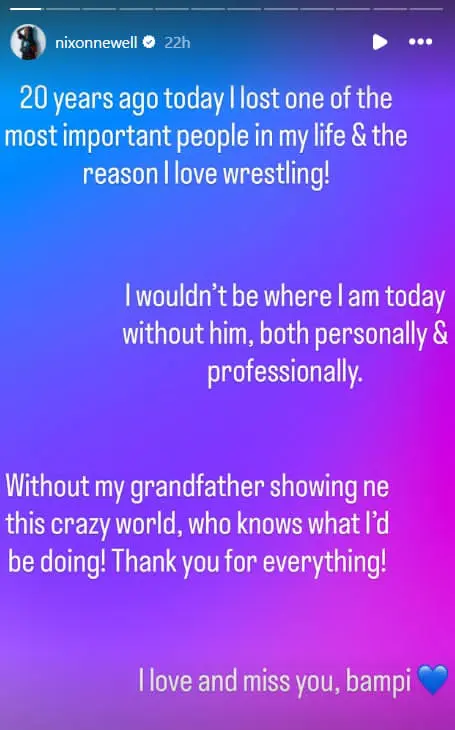 Nixon Newell Remembers Her Grandfather With Emotional Message on Anniversary of His Passing