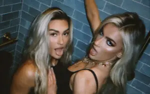 Blake Monroe Straddles Izzi Dame in Sultry Bathroom Photos