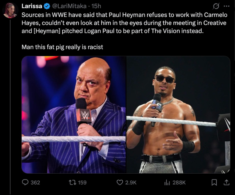Carmelo Hayes Shuts Down Racism Accusations Against Paul Heyman