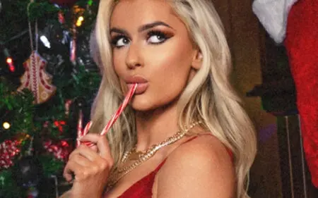 Blake Monroe Delivers Holiday Heat With Red Lingerie Photo Drop