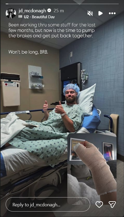 JD McDonagh Taking Time Off WWE to Undergo Surgery