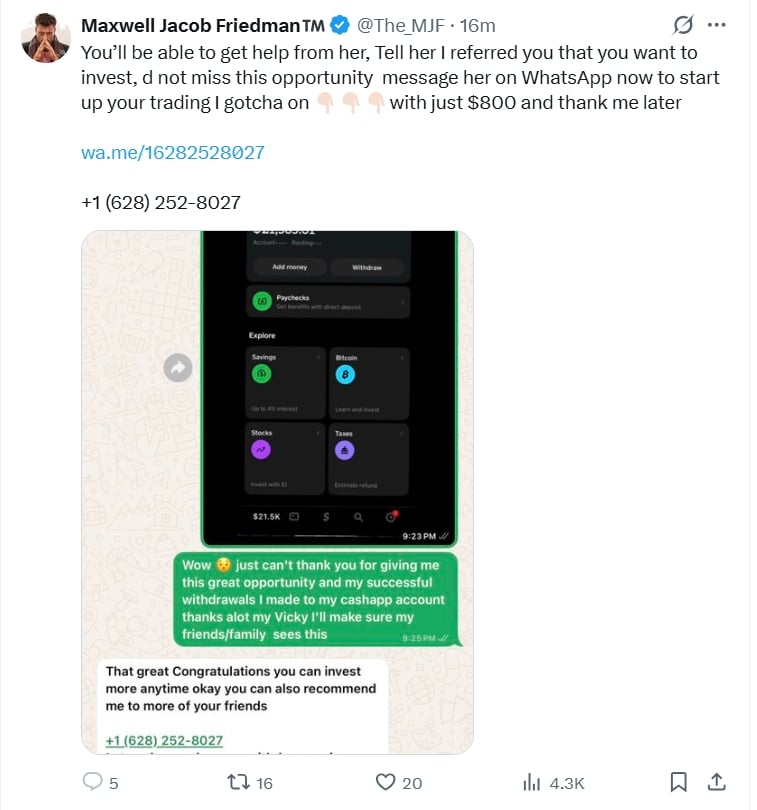 MJF's Twitter Account Compromised in Hacking Incident