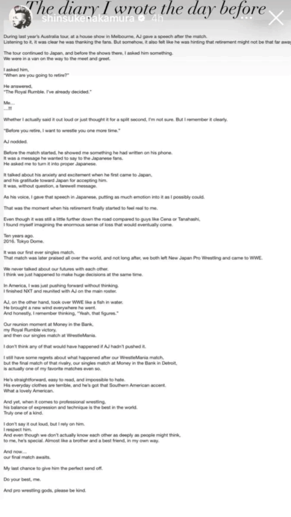 Outcome to AJ Styles vs. GUNTHER Possibly Spoiled in Deleted Instagram Post