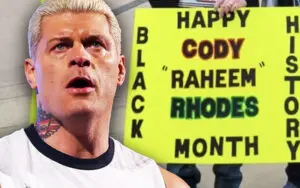 Fans Outraged Over Cody Rhodes ‘Raheem’ Sign During Black History Month