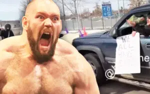 Lars Sullivan Drops Slur in Response to Protesters Throwing Adult Toys at Anti-ICE Rally