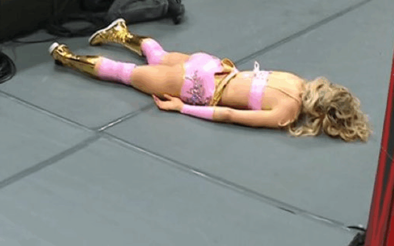 Match Called Off After Maxxine Dupri Is Knocked Out Cold During 2/23 WWE RAW Match Called Off After Maxxine Dupri Is Knocked Out Cold During 2/23 WWE RAW
