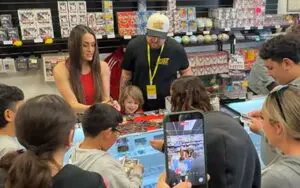 Nikki Bella Draws Crowd at Topps Rip Night in California as Card Collectors Swarm DVY Cards