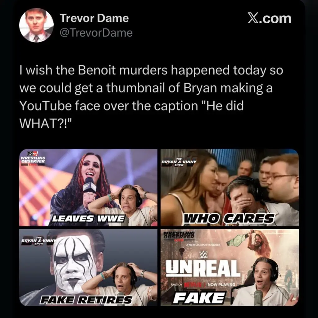 Wrestling Podcaster Sparks Outrage With Sick Benoit Murder Tweet and Then Brags About Going Viral