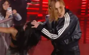 Becky Lynch Assaults AJ Lee After Bayley Match On March 16 WWE RAW