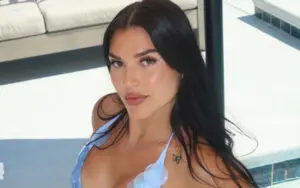 Ex-WWE Star Jazmyn Nyx Turns Heads In Limited Edition Blue Bikini Photo Drop