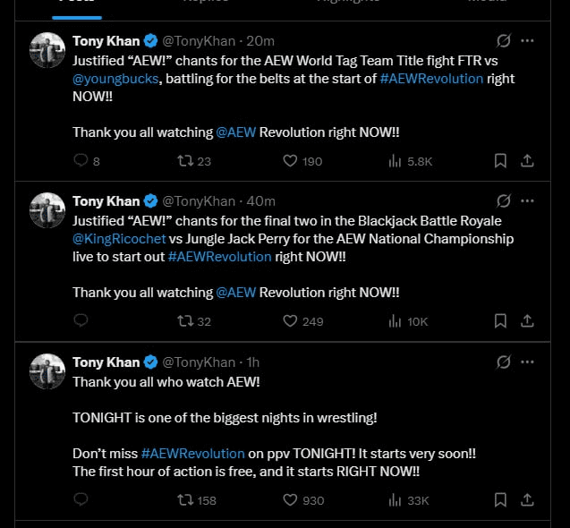 Tony Khan Turns Off Twitter Replies As AEW Revolution Streaming Complaints Flood Social Media
