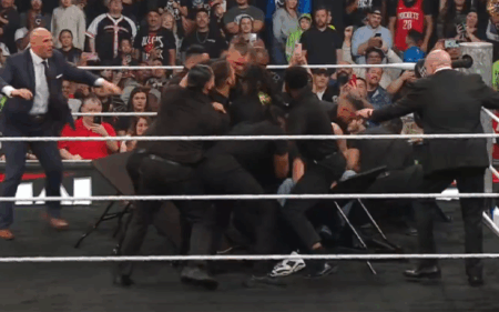 Brock Lesnar & Oba Femi Contract Signing Ends In Pure Pandemonium During 4/6 WWE RAW