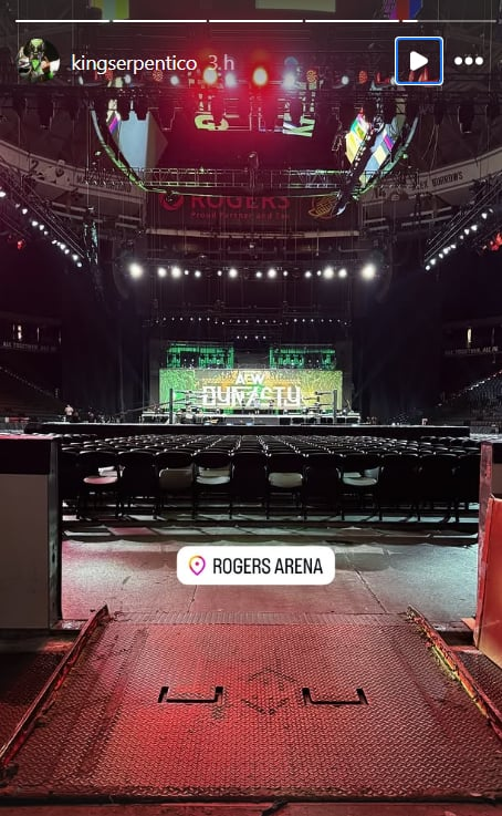 First Look at AEW Dynasty Stage Setup Inside Rogers Arena