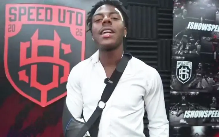 IShowSpeed Sporting Sling and Bruised Face After LA Knight Attack