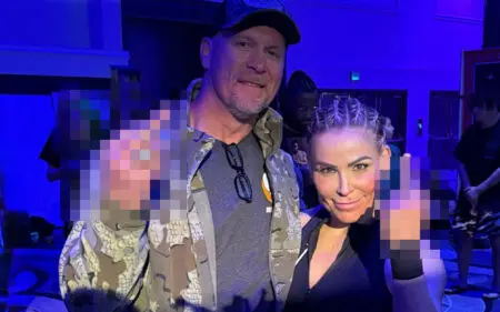Nattie Neidhart Flips The Bird With Steve Austin In Wild Backstage Bloodsport Photo