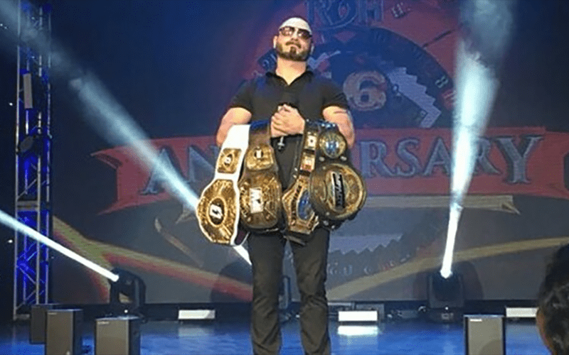 Austin Aries Appears at ROH Anniversary PPV with Impact Championship Title